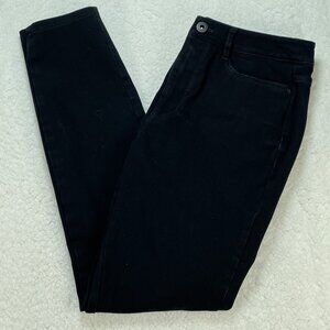 J. Jill Jeans Womens Sz 8T Black Premium Flex High Rise Ankle Length 28x29